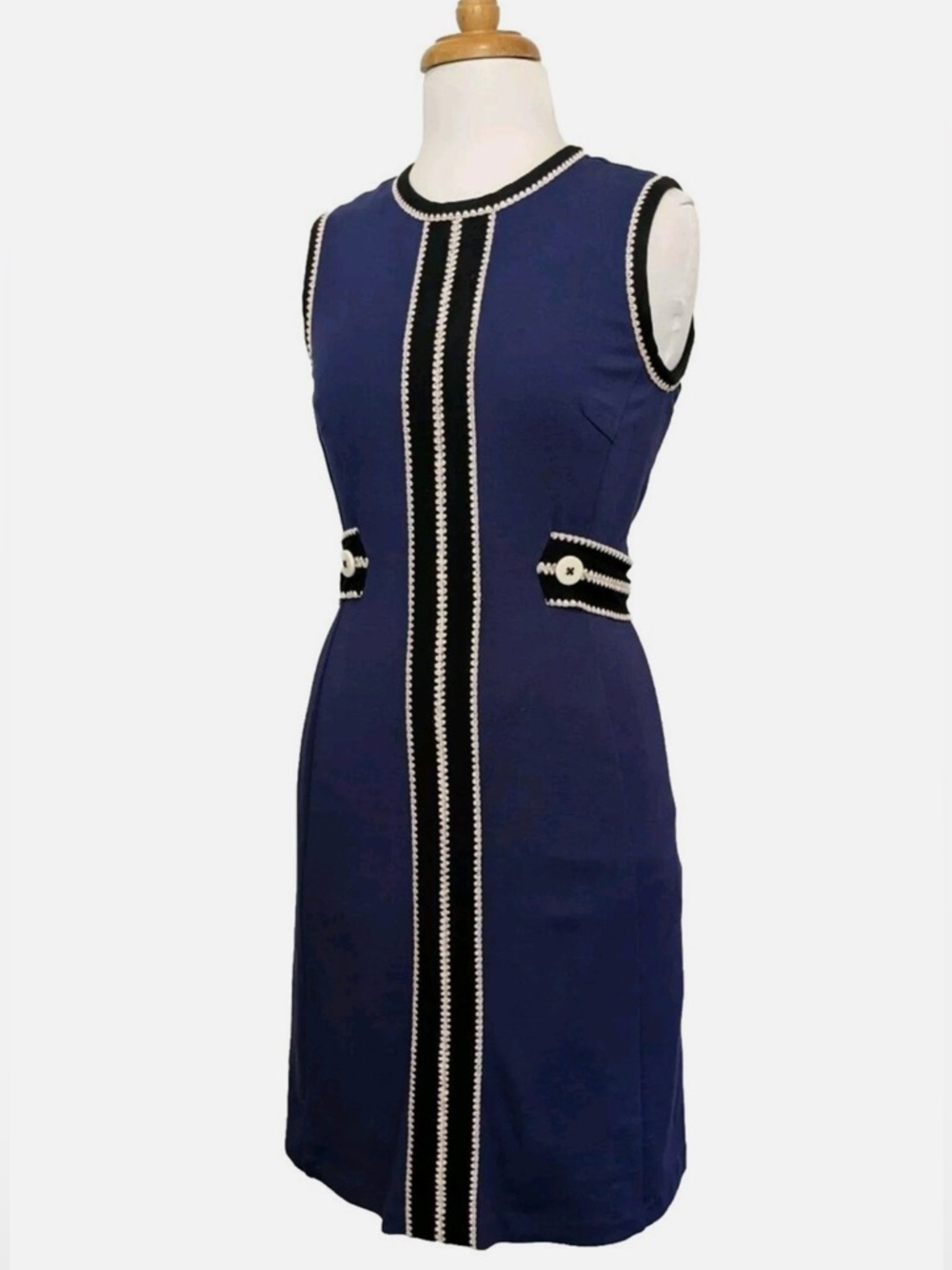 Lilly Pulitzer Navy Shift Dress with Black & White Trim